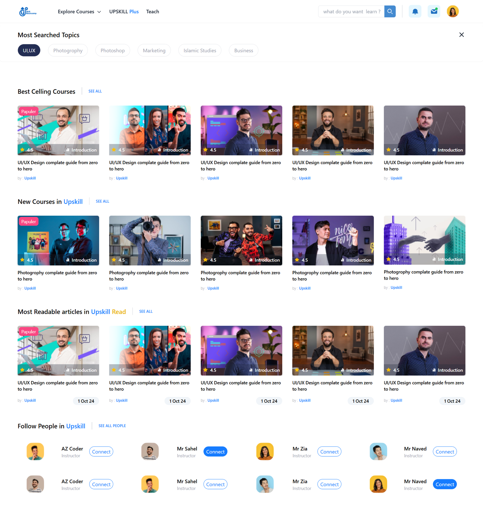 Upskill Bootcamp – Frontend Web